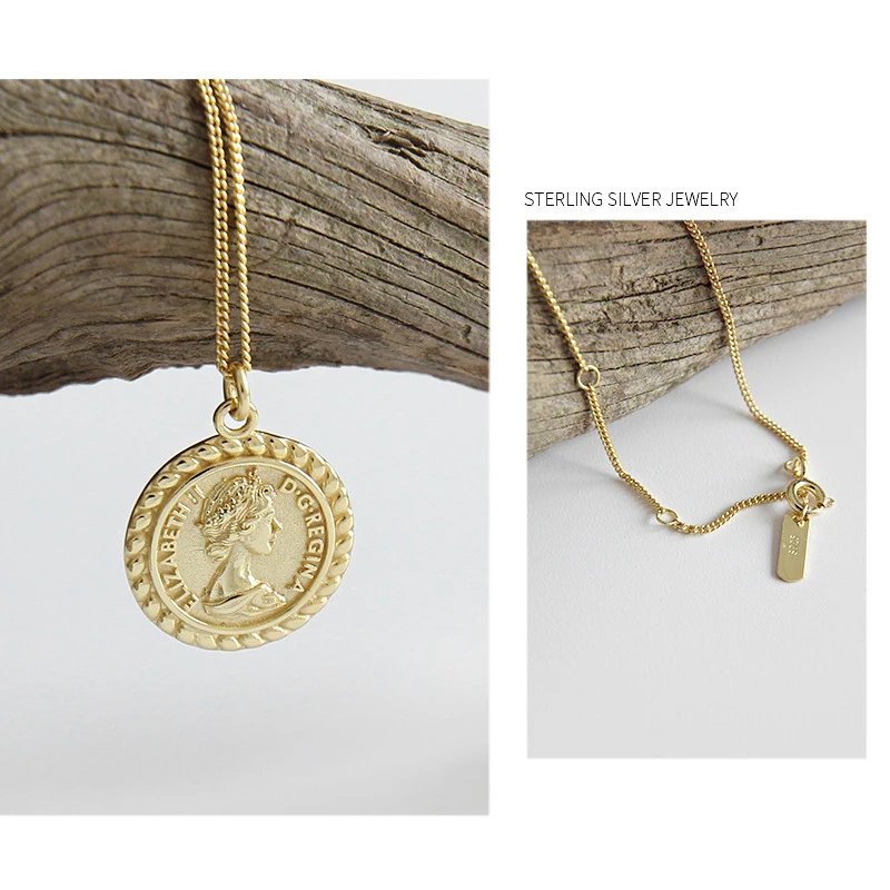 Женская круглая подвеска в виде монета с портретом AsinLove винтажное ювелирное