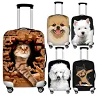 Защитный чехол для багажа twoheart sgirl с принтом кошек и собак, эластичный Чехол для багажа размером 18-32 дюйма