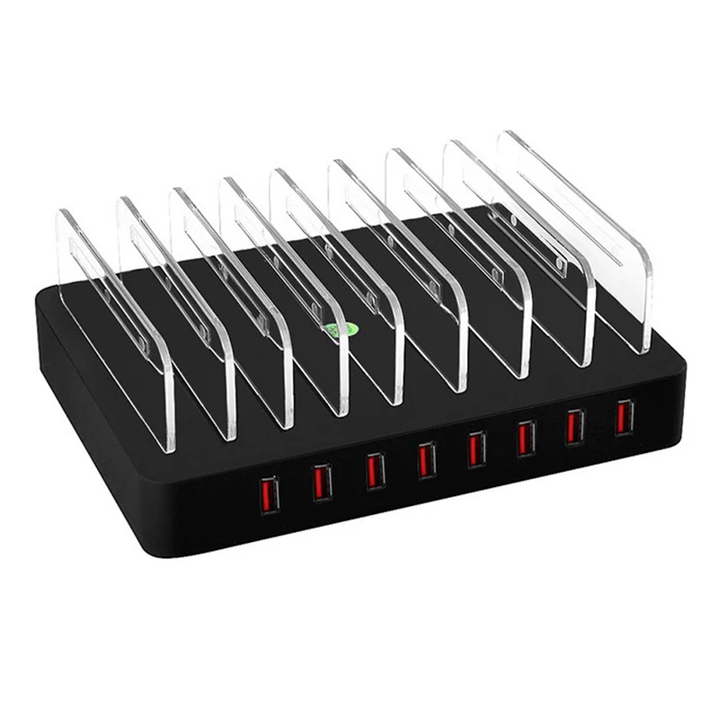 

8 Ports Multi USB Charger QC 2.0 Fast Charging USB Desktop Station Dock Bracket AU EU UK US 1* 8 USB Port Charging Stand Dock
