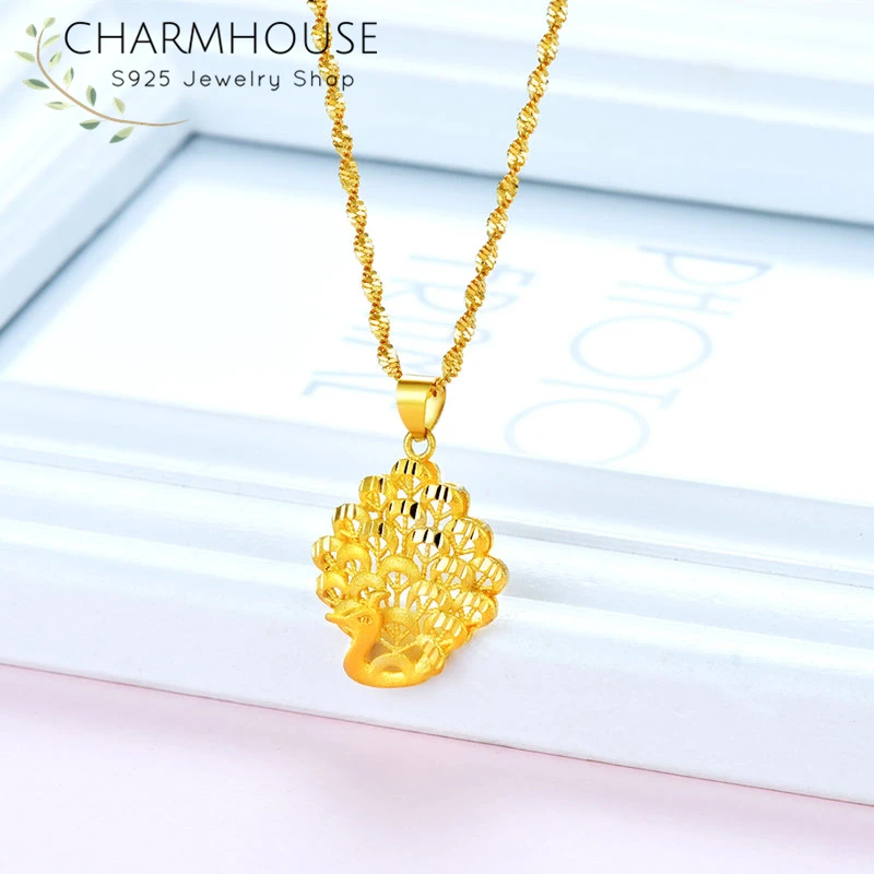 Дубай золото GP ожерелья для женщин подвеска на ожерелье Павлин цепь Femme чокер