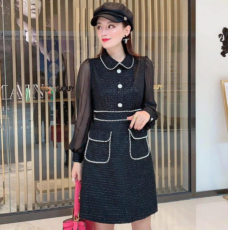 HAMALIEL осень-зима Роскошные трапециевидной формы вечерние платье Новые Подиумные