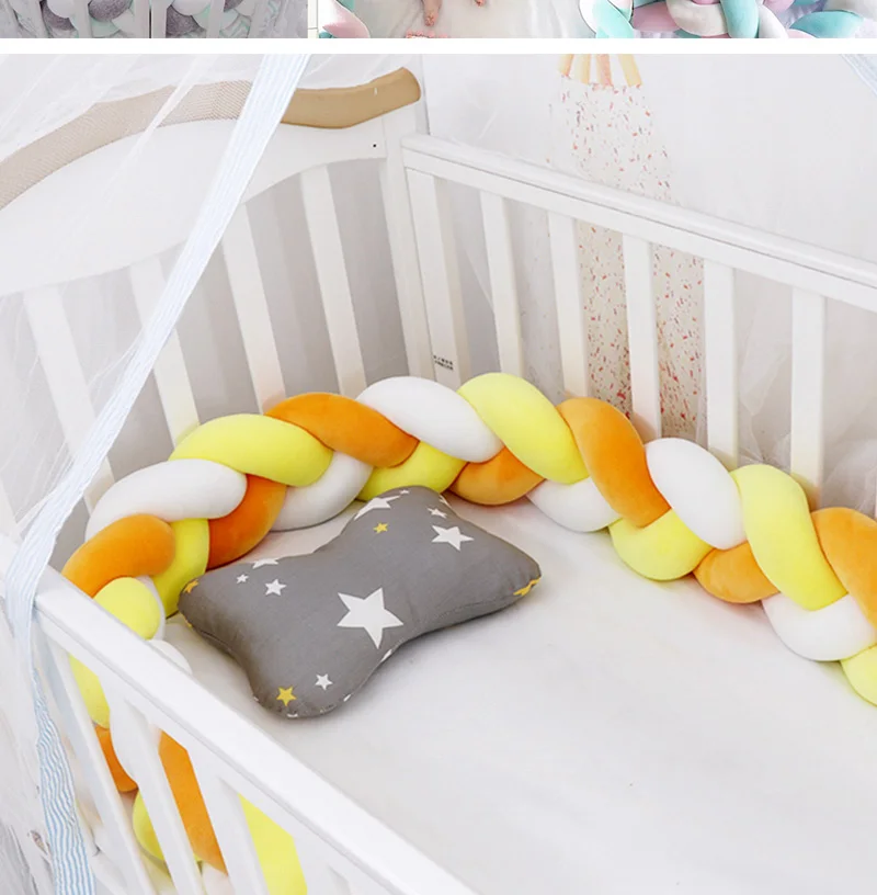 Хит, 1-9 бампер для детской кровати, 1,5 м/2 м/3 м, модный бампер для детской кроватки с поворотным узлом, защита для детского гнезда, безопасный декор для новорожденных, Прямая поставка