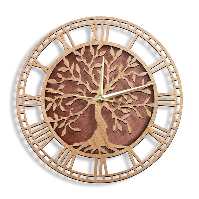 Wooden Wall Clock -Tree of Life - Home Decor - Farmhouse Style 1