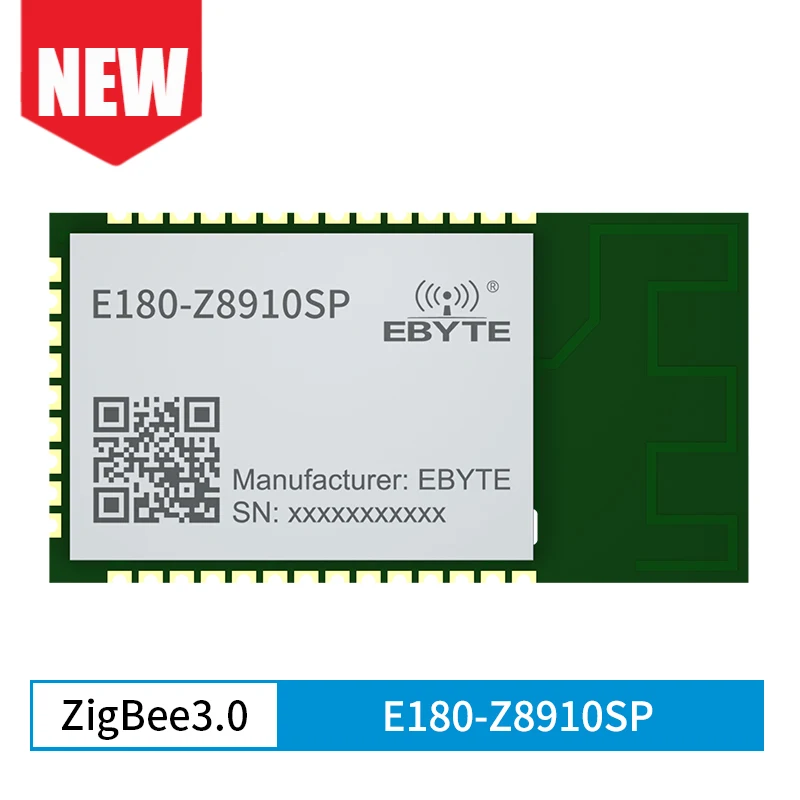 

Wireless ZIGBEE3.0 Module SoC CDSENET E180-Z8910SP PCB Antenna SMD 32-Bit MCU 11dBm 2405-2480MHz 500m Transceiver Receiver IoT