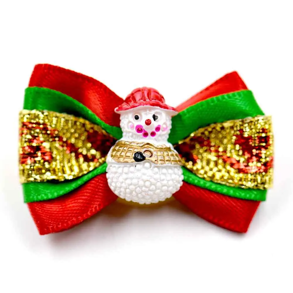 50 шт. рождественские банты для собак ручной работы ленты фестиваль праздник