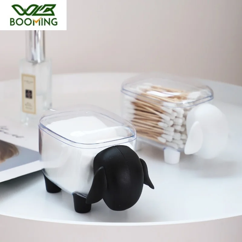 WBBOOMING Милая овца креативный мини пластиковый хлопковый тампон - Цена: 304.82