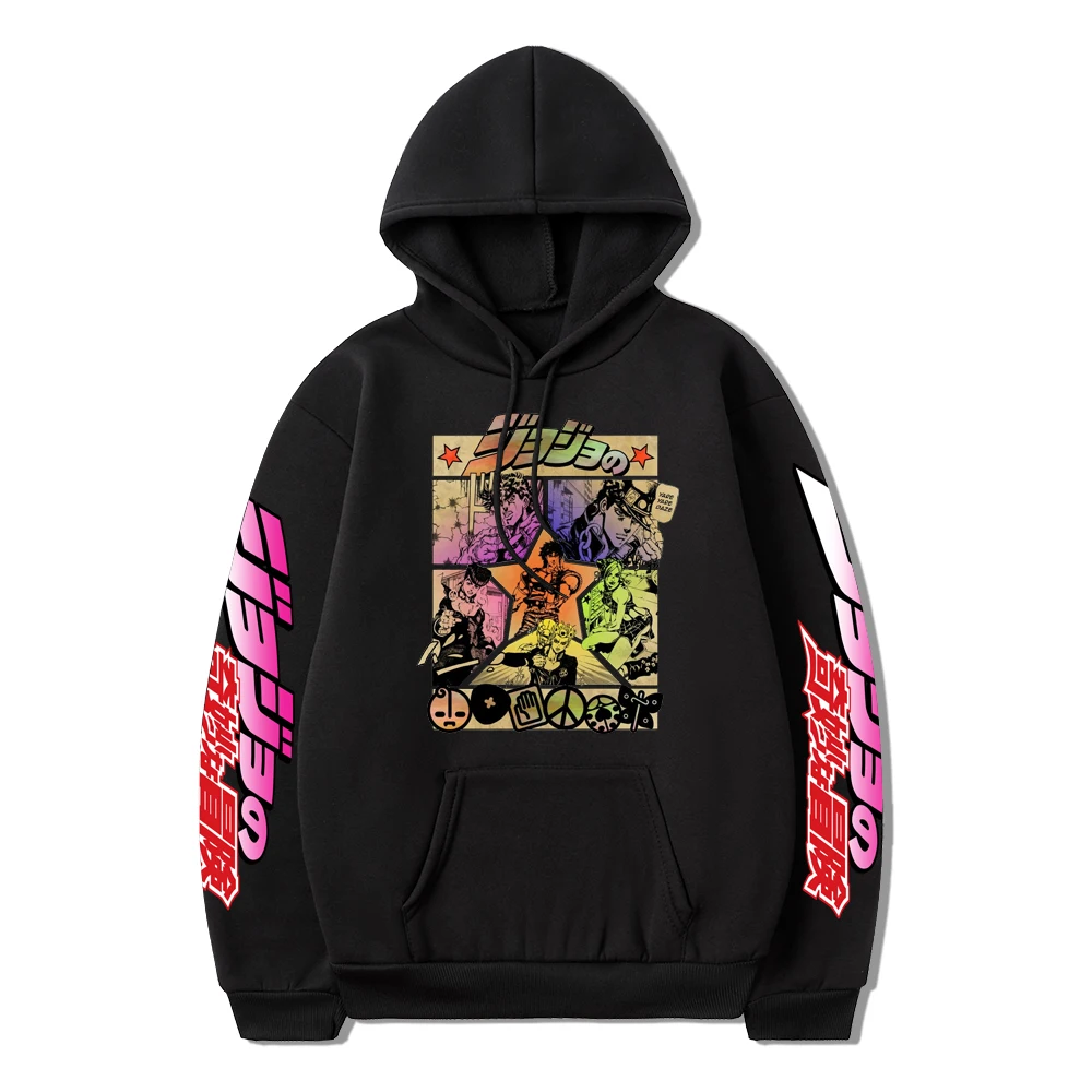 

Anime JoJo's Bizarre Adventure Stone Ocean Print Hoodie Sweatshirts Fashion Streetwear Korean Warm Women Men's Clothing