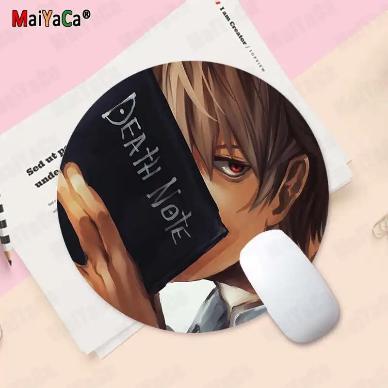 

Maiyaca Your Own Mats Death Note Light Yagami High Speed New round Mousepad gaming Mousepad Rug For PC Laptop Notebook