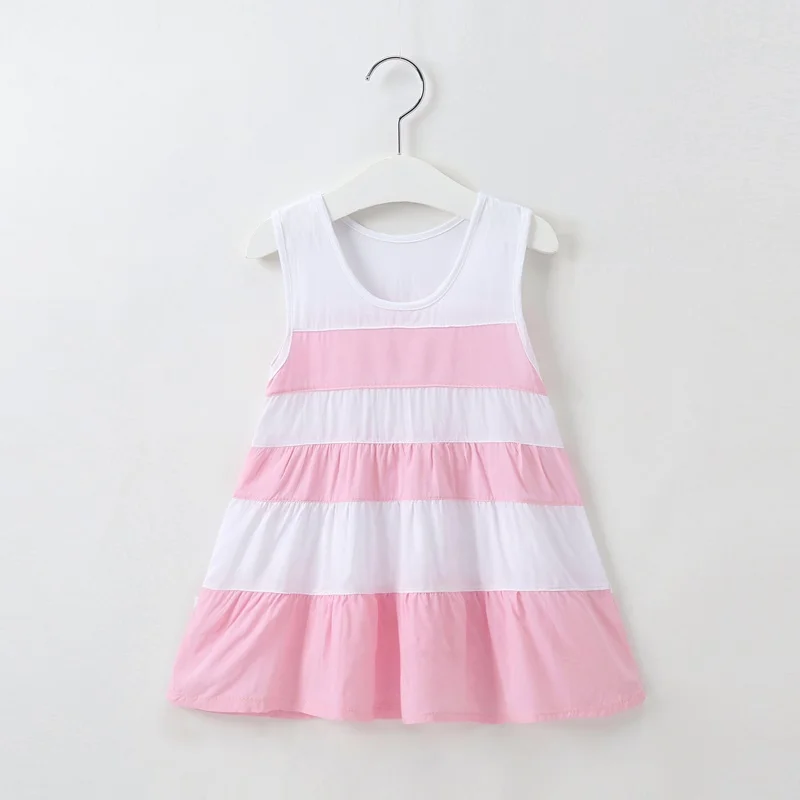 New Baby Clothes Girl Dress Casual striped Patch Korean Summer Cotton Cute Pretty Clothing Children Kids Dresses | Детская одежда и