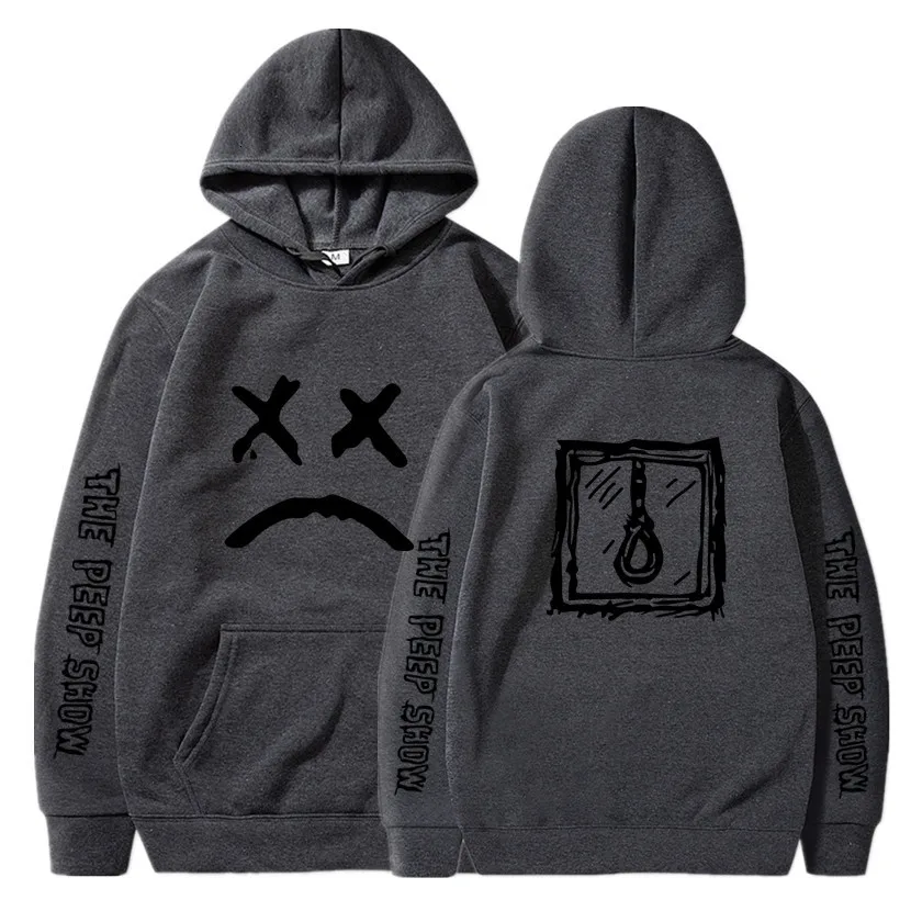 Dark gray 17 Lil Открытый толстовки Love lil. Peep мужские толстовки пуловер с капюшоном свитшоты мужские/женские sudaderas cry baby hoddie s-xxxl - Цвет: Dark gray 17