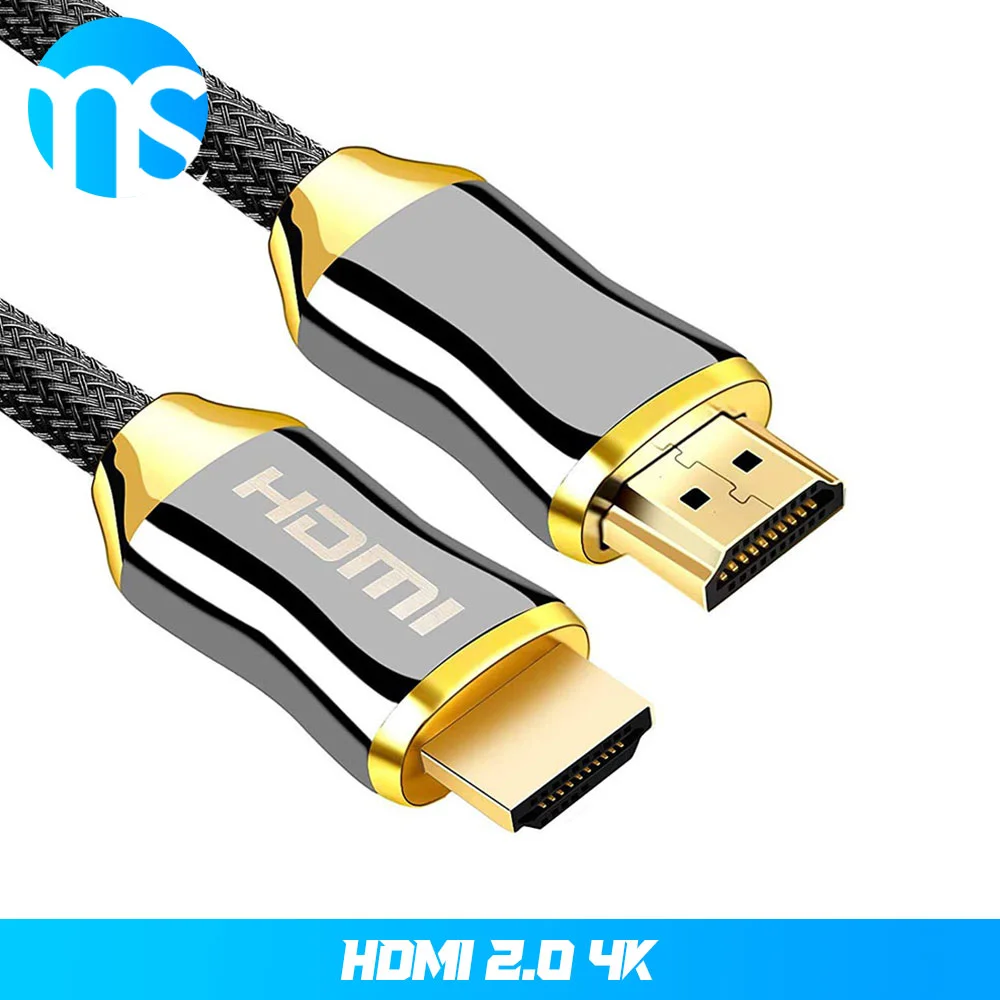 

MS 4K Hdr Hdmi Cable 6 Feet 18Gbps 4K 60Hz High Speed Ultra Hd Cord 30Awg Broadband High-Speed 4K Hdmi Cable With Braided Cord