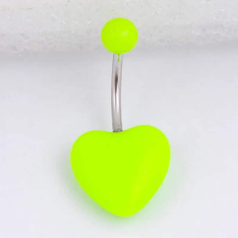 Милые хит продаж красивые украшения в форме сердца акриловые кольца на пупок и