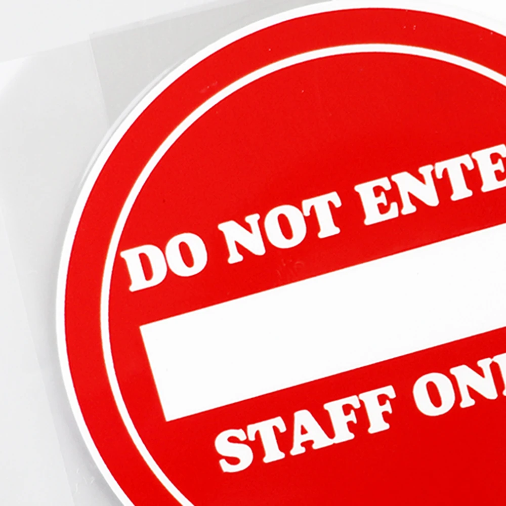 

YJZT 13.5CM13.5CM Car Sticker Do Not Enter Staff Only Warning PVC Decal 12C-0445