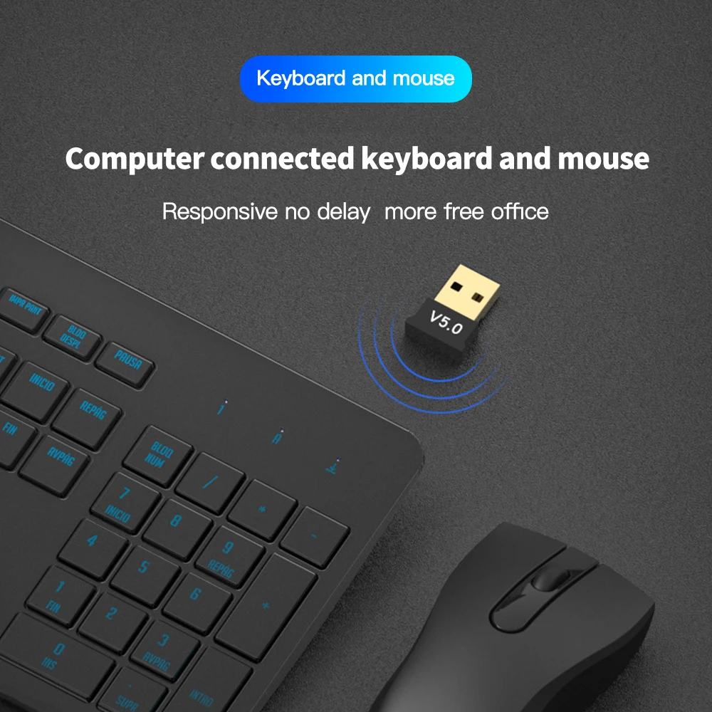 Беспроводной USB Bluetooth 5 0 4 адаптер передатчик музыкальный приемник Мини BT5.0 донгл