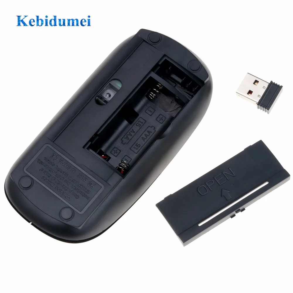 Беспроводная мышь Kebidumei 2 4 ГГц ультратонкая оптическая игровая тонкая USB-мышь для