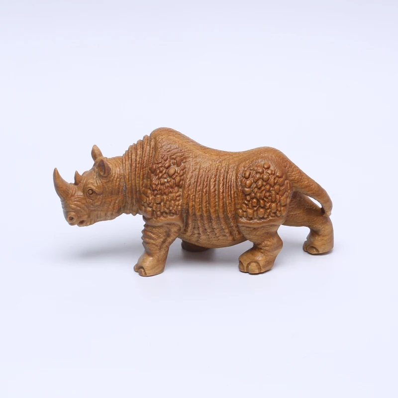 

Figurine Rhinoceros Handmade Carved Animal Home Decoration