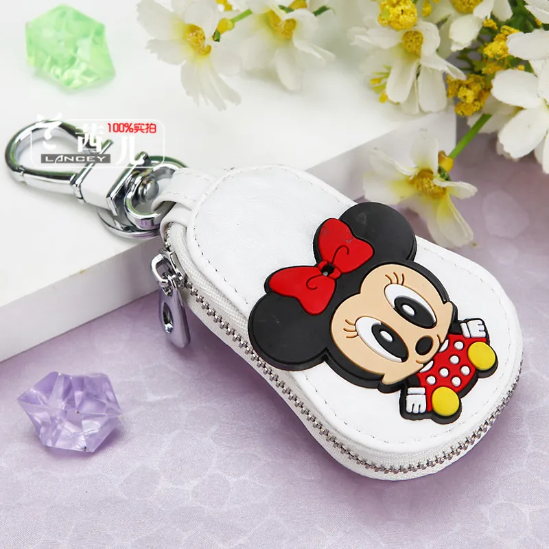 Style29 Милый мультяшный брелок Hello Kitty, модный кожаный кошелек на молнии, брелок для женщин и девочек, брелок для ключей, автомобильный Шарм, ювелирное изделие, подарок - Цвет: Style29
