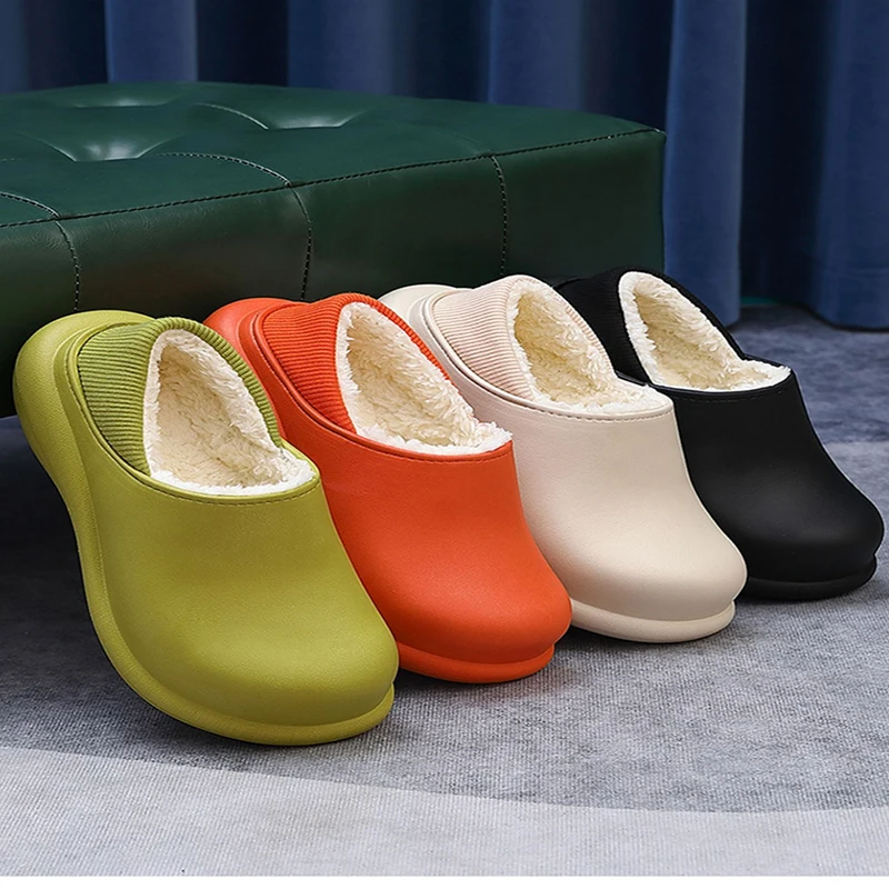 Водонепроницаемые зимние туфли для женщин 2021 на высоком каблуке платформе