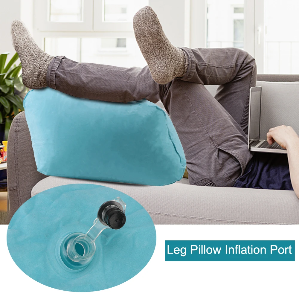 

Lightweight Inflatable Leg Pillow Portable Knee Pillow PVC Soft Pregnant Woman Foot Lift Rest Pillow Cushion Material PVC