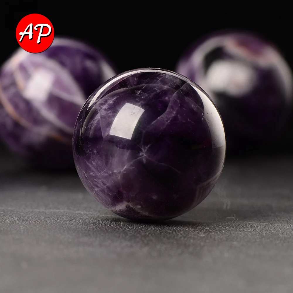 

1pc Natural Quartz Purple Gem Ball Dream Amethyst Globe Crystal Crafts Fengshui Practise Divination Ornaments Home Decoration