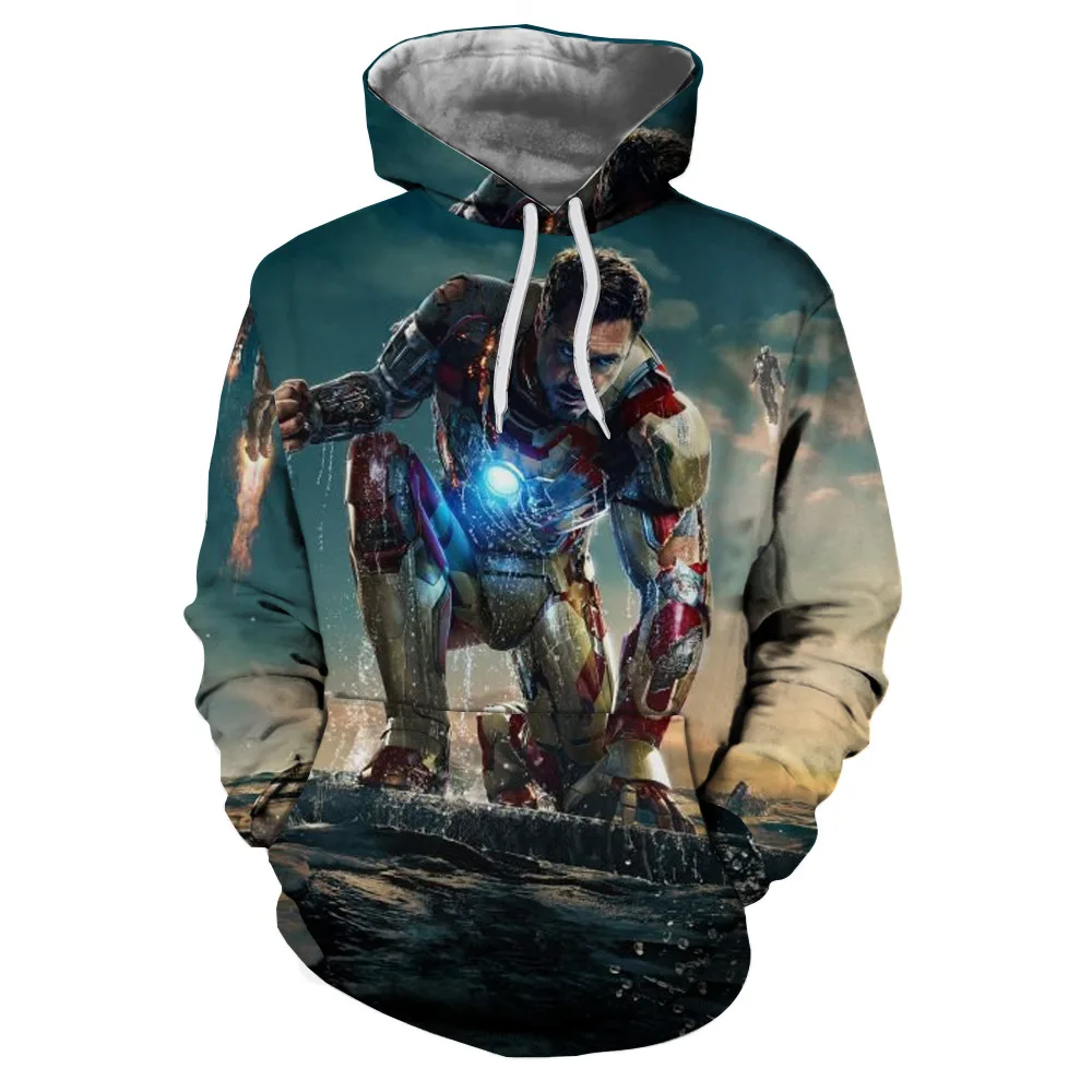 Мстители 3 Железный человек печать осень зима мужская Толстовка|Мужские