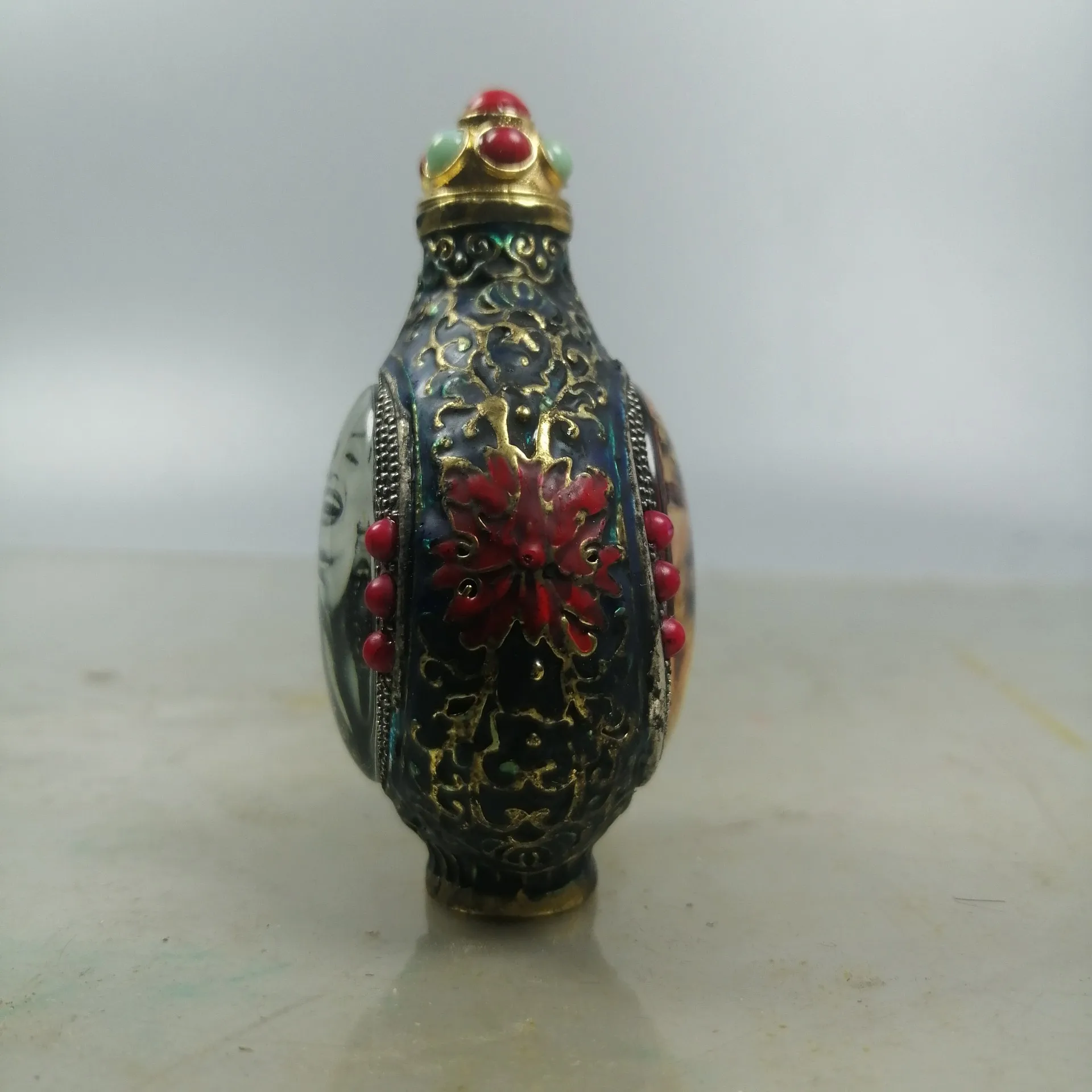 Китайский Старый Пекин коллекция старых товаров старая медь покрышка с