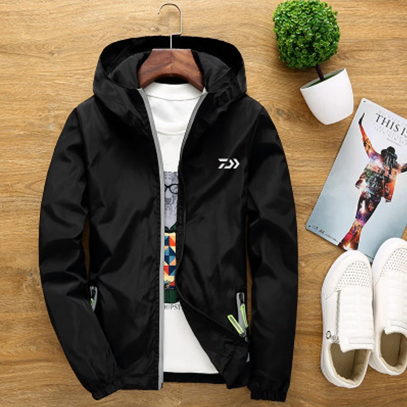 

DAIWA Men Fishing Coat Ultrathin Hooded Outdoor Camping Fishing Clothing Quick Dry Fishing Jackets Sport Clothes M-6XL