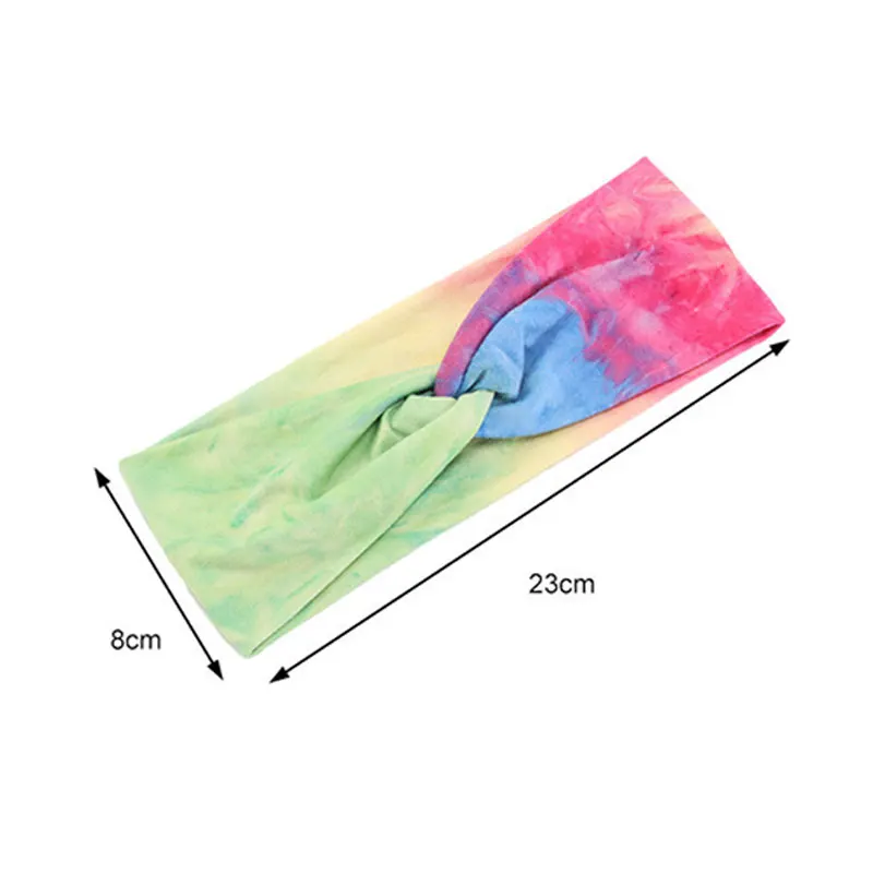 Женская повязка на голову с галстуком краской хлопковые эластичные повязки для