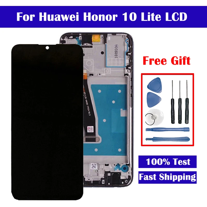 Дисплей для Huawei Honor 10 Lite в сборе Черный honor lite дисплей|Экраны мобильных телефонов| |