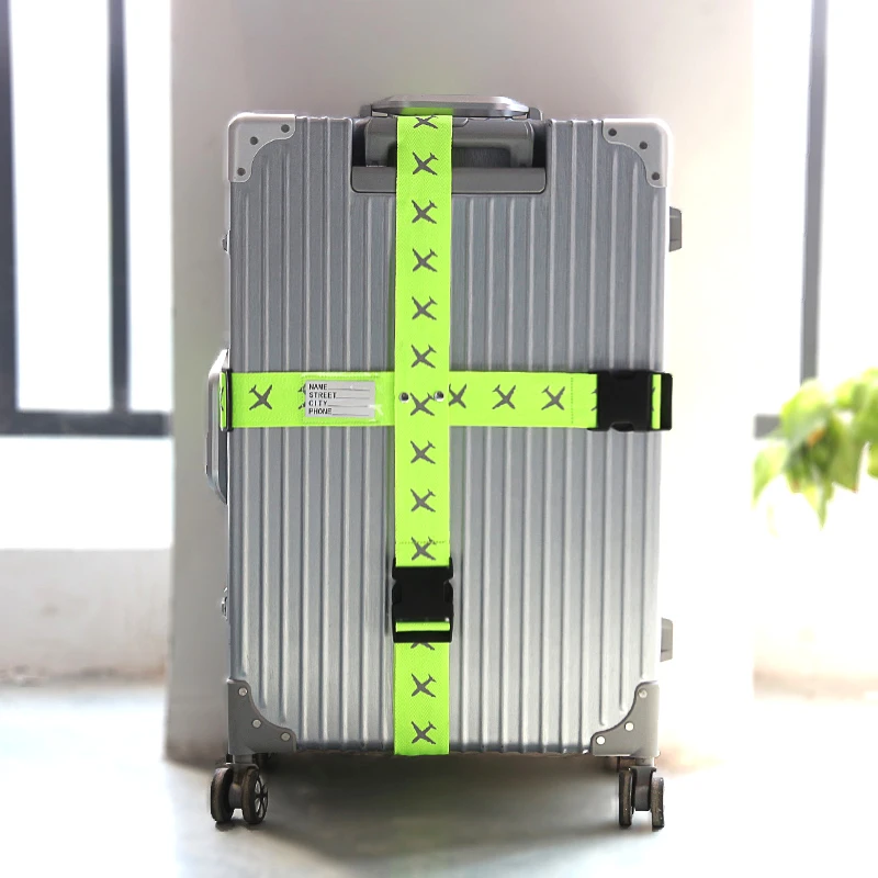 LY Corss Safety Straps For Travel Luggage Nylon Adjustable Buckle Suitcase Protective Belt Travel Accessories Suitcase Packing Belt - Цвет: LY