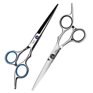 6.0 Hair Scissors Professional High Quality Barber Scissor 440C Hairdressing Scissors Thinning Hair Cut Shear