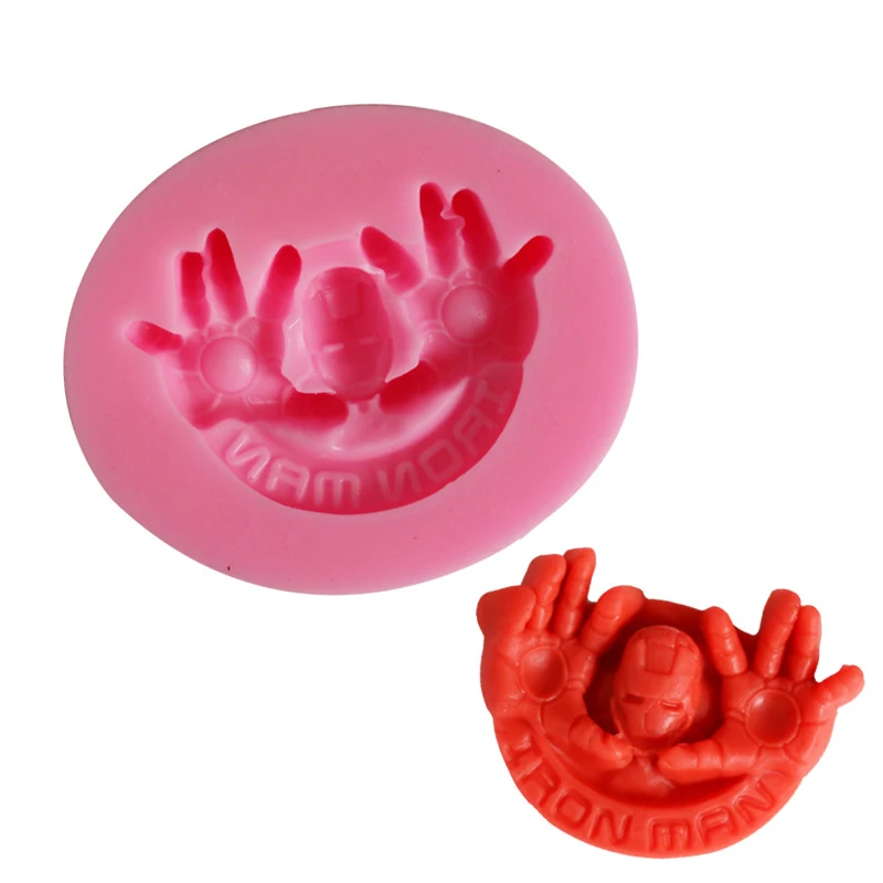 Силиконовая форма для торта Железный человек 1 шт. шоколада украшение помадка 3D