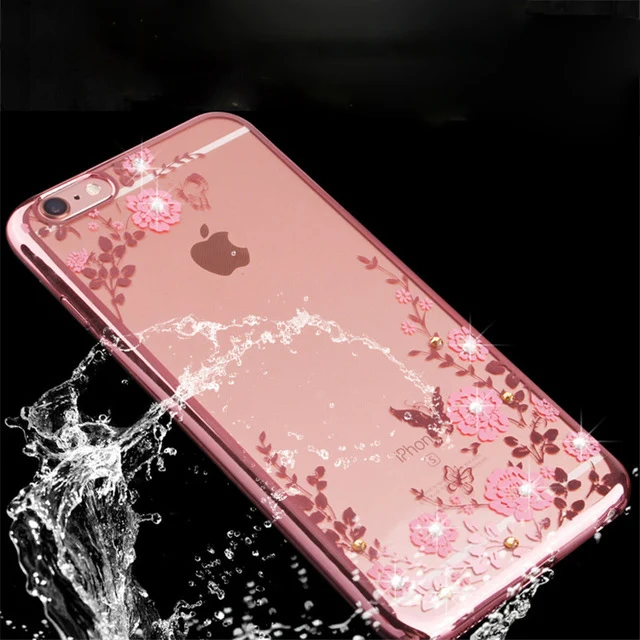 Чехол для мобильного телефона на iPhone 6 6S 7 8 Plus X 10 XR XS Max 5S 5 s SE 4 4s 6Plus 6sPlus 7Plus 8Plus с прозрачным силиконовым задним покрытием и цветочным узором.
