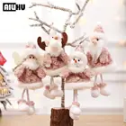 AILIHU с новым годом рождественские украшения DIY Рождественский подарок Санта-Клаус Снеговик дерево кукла-подвеска украшения для дома Navidad