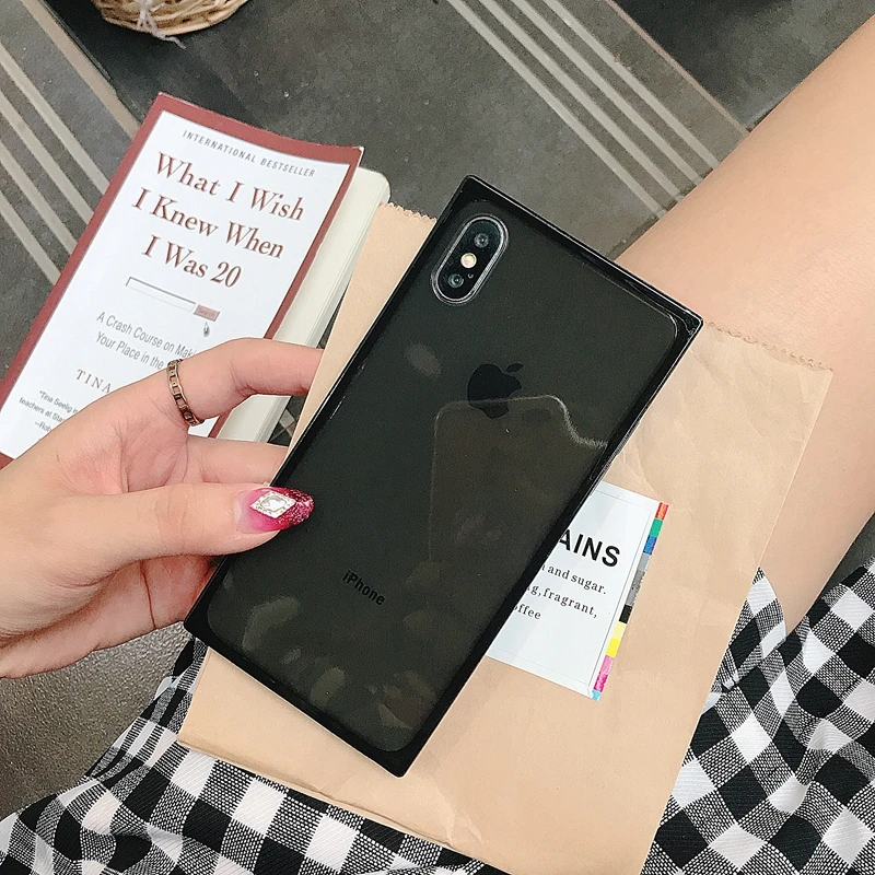 Для iPhone X XS MAX XR 10 7 8 6 6s Plus квадратная сверхмощная защита противоударный прозрачный мягкий силиконовый защитный чехол для телефона