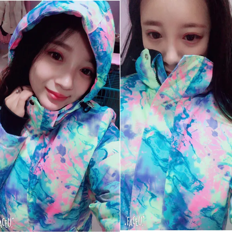 Новинка 2019 стильный женский лыжный костюм односпальная лыжная куртка и лыжные
