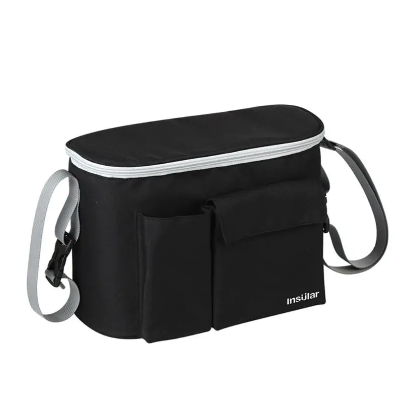 

Baby Stroller Bag Pram Nappy Organizer Travel Pushchair Hanging Milk Bottle Bag Q1FE