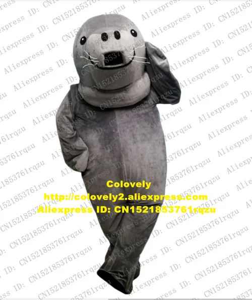 Серый манеж морская корова костюм талисмана взрослый мультяшный персонаж одежда