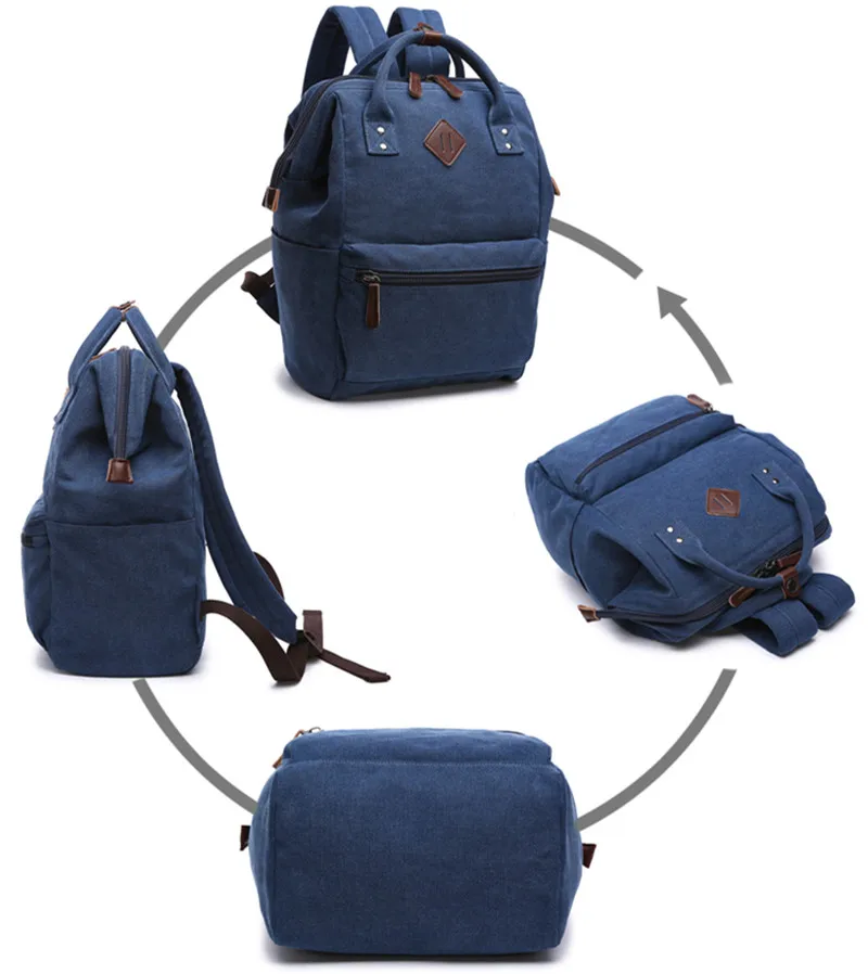 Мужской холщовый рюкзак Scione винтажный школьный для мужчин и женщин дорожный на