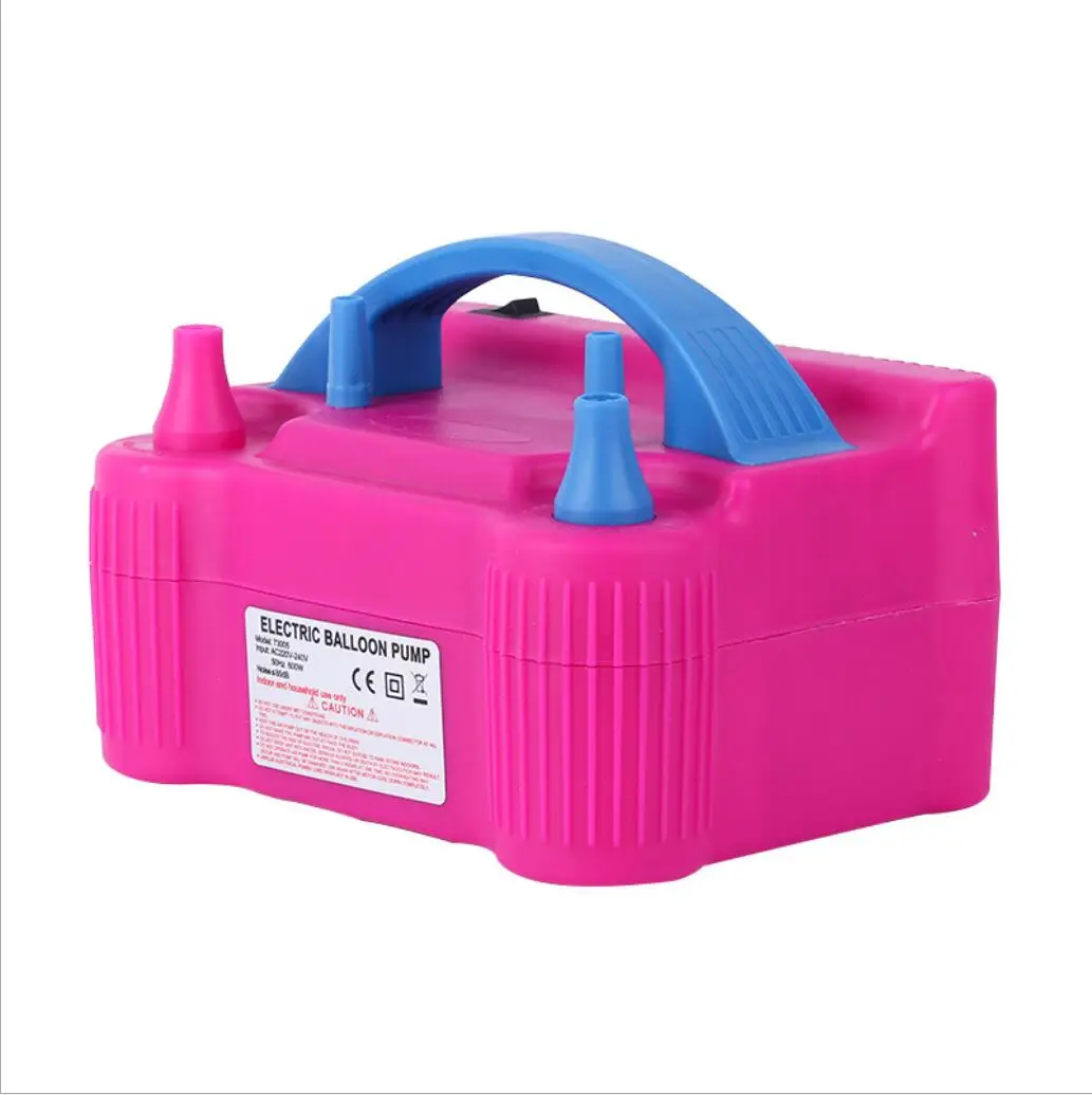 

220V AC Electric Balloons pump balloon accessories EU standard automatic Inflator Pump Air Blower Double Hole ballon pumps H0328