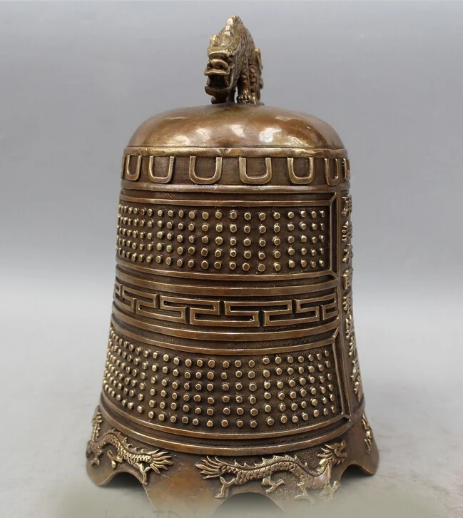 --- 725 + 11 &quotКитайский буддийский из бронзы храма безопасности головы дракона