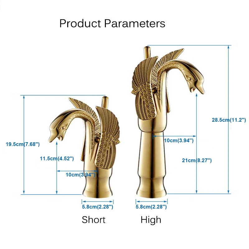 Смеситель для раковины Golden Swan с одной ручкой хромированный кран из латуни ванной
