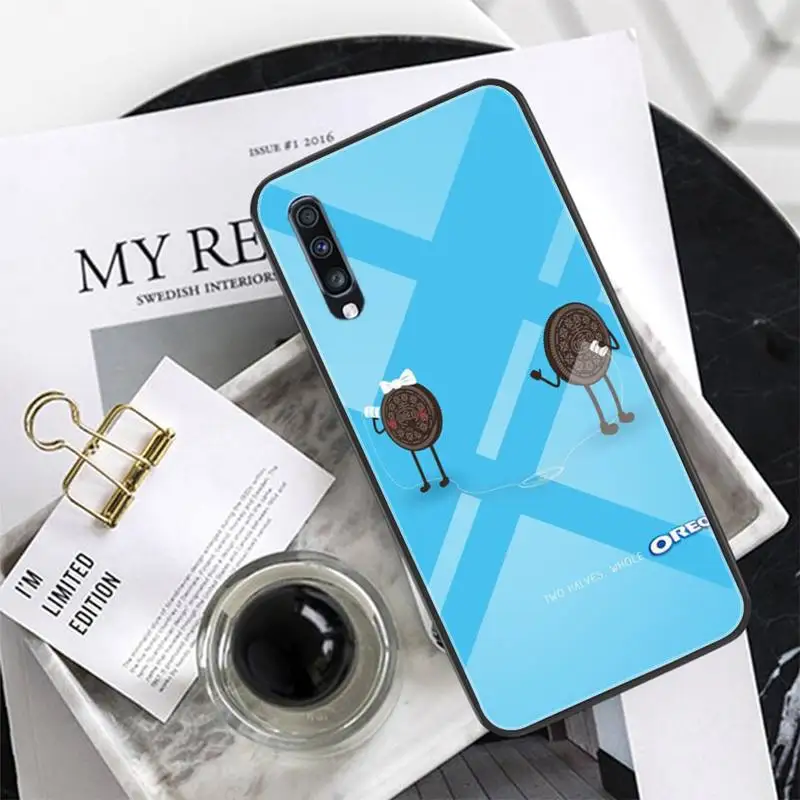 

Hot 3D Cute Oreo Chocolate Biscuit Phone Case For Xiaomi Mi 6 8 8Lite For Redmi 6 Note7 5 Phone Case Glass