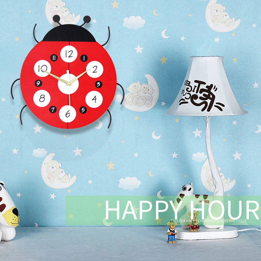 Мультяшные детские цифровые настенные часы современный дизайн 3D кухонные