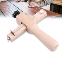 adjustable leather strip cutter tools leathercraft strip belt diy hand cutting wooden strap knife leather with 5 blades
