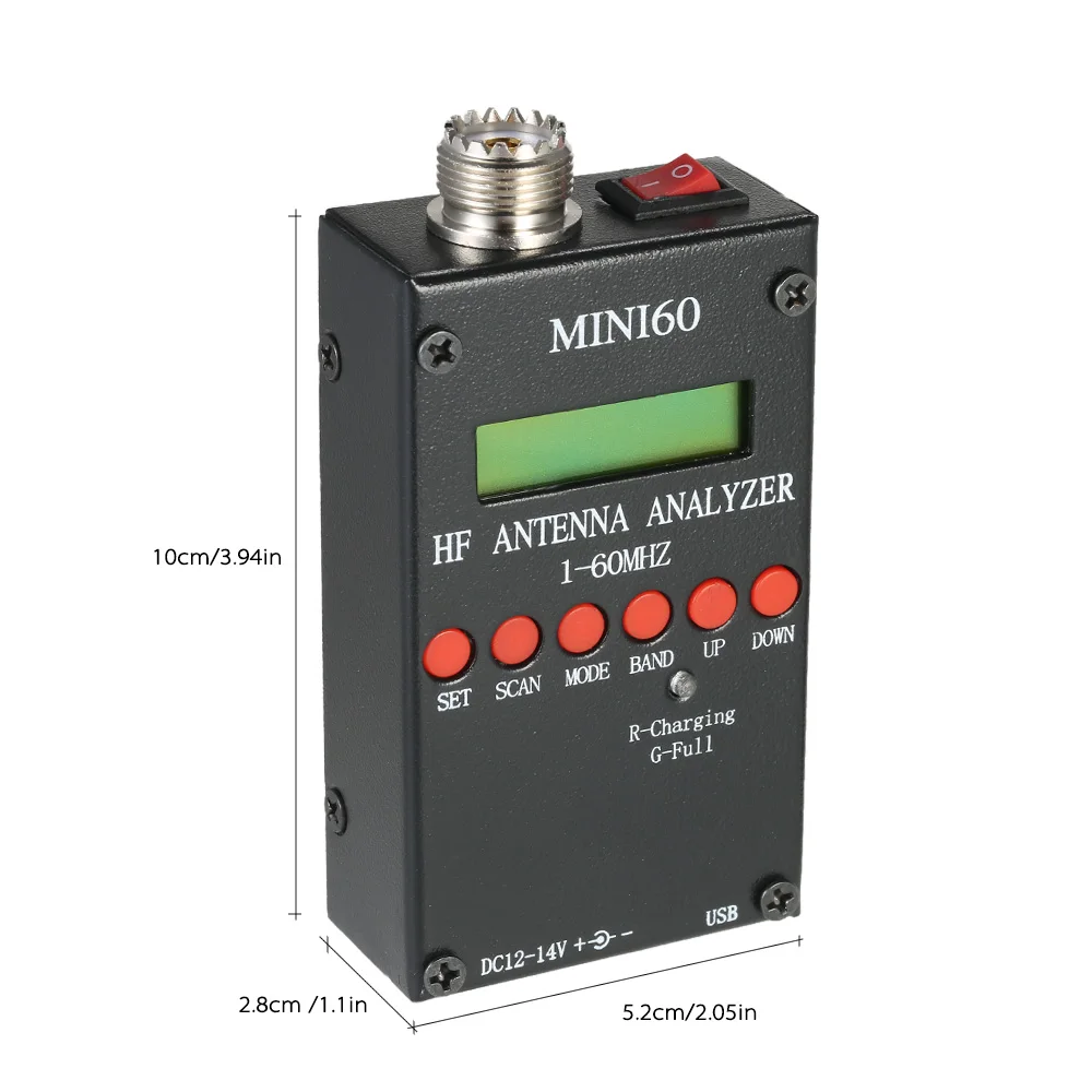 Новинка Mini60 антенный анализатор Измеритель 1 60 МГц SARK100 AD9851 HF ANT SWR для Хэм радио