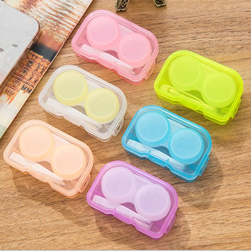

1Pairs Contact Lens Case Candy Colored Many Styles Eye Contact Lens Box Travel Contact Lenses Case Women