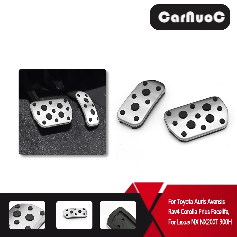 

2pcs Car Accessories AT Car Pedal Cover Fit For Toyota RAV4 Auris Avensis RAV4 Hybrid Corolla Prius NX200T 300H Auto Pedals