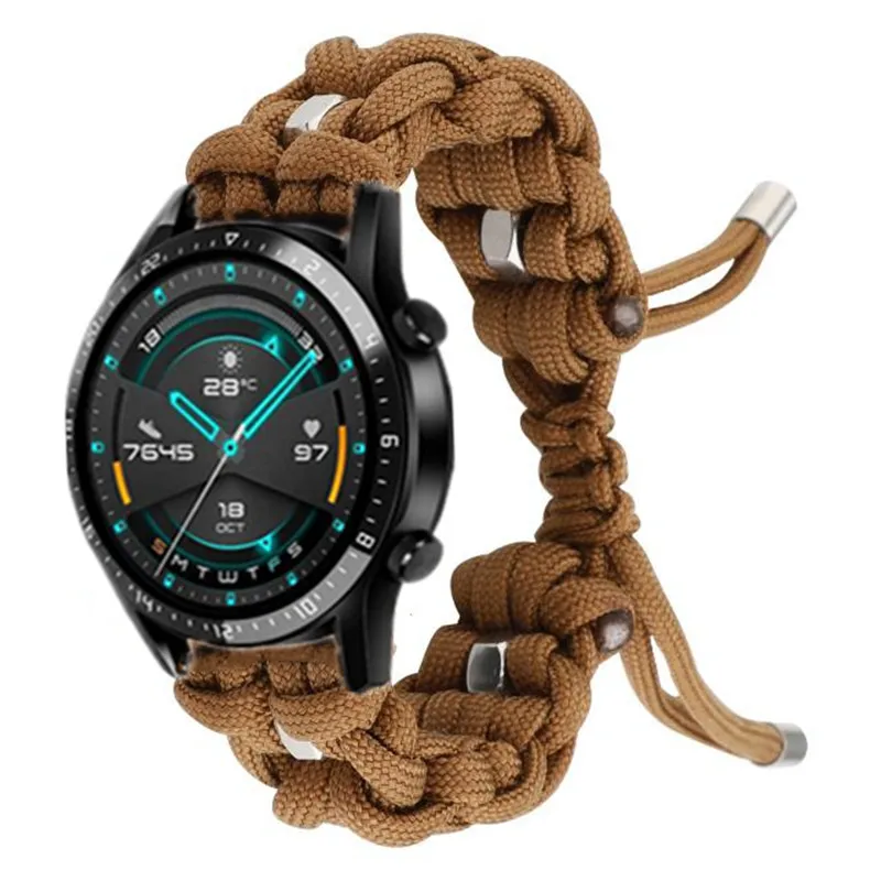 

22 мм спортивный тканый нейлоновый браслет ремешок для Huawei GT 2 Amazfit ремешок для Samsung Gear S3 Galaxy Watch 46 мм Xiaomi Color