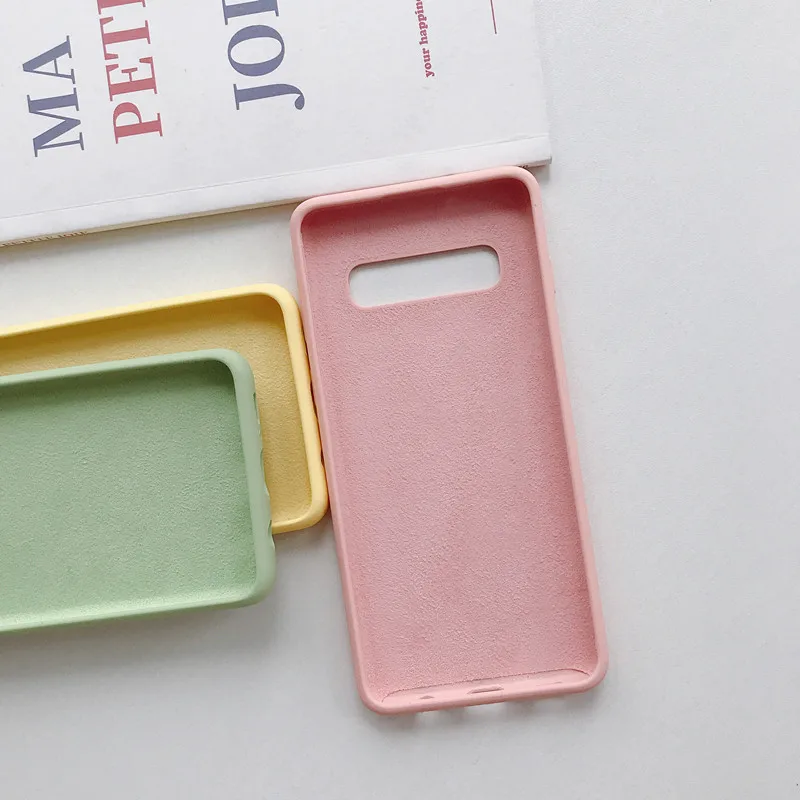 Liquid Silicone Phone Case For Samsung Galaxy S20 PLUS S20Utrla S10 5G S9 S8 Note10 9 8 plus Original Baby-Skin Feeling Cover |